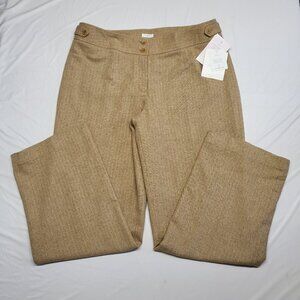 Liz Claiborne Dress Pants Audra Herringbone Womens Sze 16 Lined Wool Blend Tweed